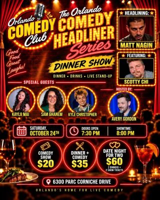 Orlando Comedy Headliner Series Dinner Show